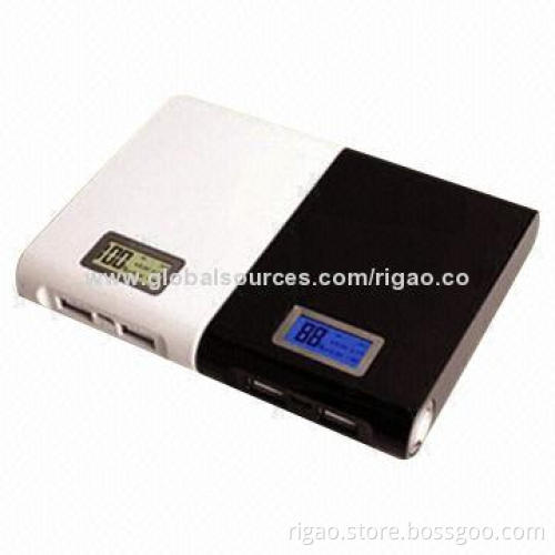 High capacity 10,400mAh power bank with LED light